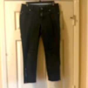 Miss Me mid-rise crop skinny jeans, black, size 30